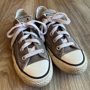 Converse Canvas Sneakers in Gray and White